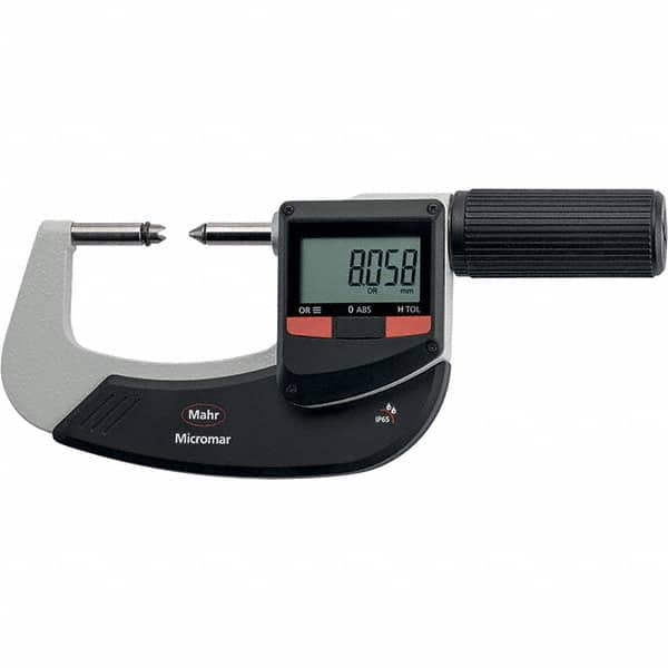 Mahr - Electronic Outside Micrometers Type: Standard Minimum Measurement (Decimal Inch): 0.0000 - Exact Tool & Supply