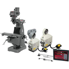 Jet - Knee Milling Machines Spindle Speed Control: Variable Speed Pulley Table Length (Inch): 49 - Exact Tool & Supply