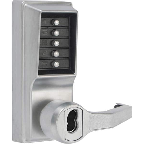 Simplex - Lever Locksets Type: Push-button Lock Door Thickness: 1-3/4 - Exact Tool & Supply