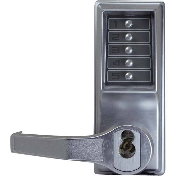 Simplex - Lever Locksets Type: Push-button Lock Door Thickness: 1-3/4 - Exact Tool & Supply