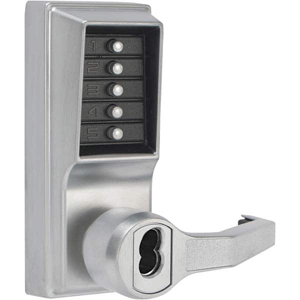 Simplex - Lever Locksets Type: Push-button Lock Door Thickness: 1-3/4 - Exact Tool & Supply