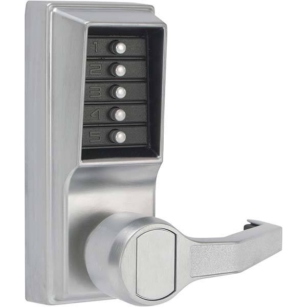 Simplex - Lever Locksets Type: Push-button Lock Door Thickness: 1-3/4 - Exact Tool & Supply