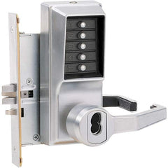 Simplex - Lever Locksets Type: Push-button Lock Door Thickness: 1-3/4 - Exact Tool & Supply
