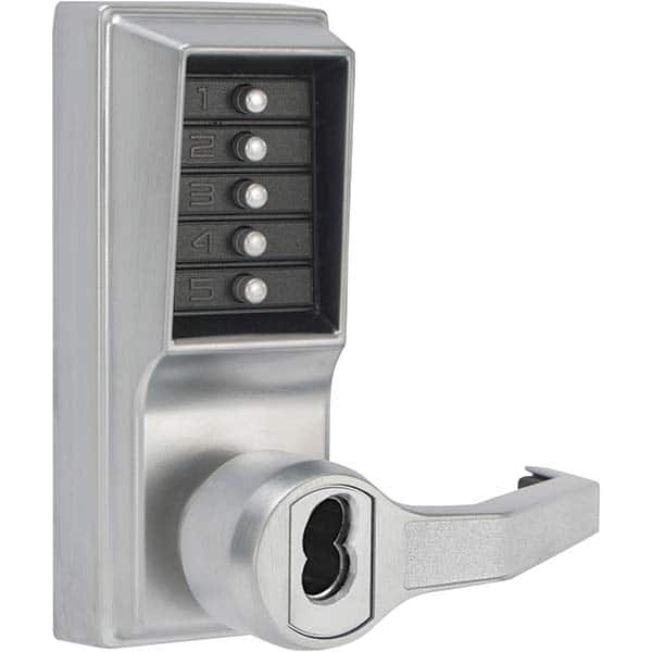 Simplex - Lever Locksets Type: Push-button Lock Door Thickness: 1-3/4 - Exact Tool & Supply