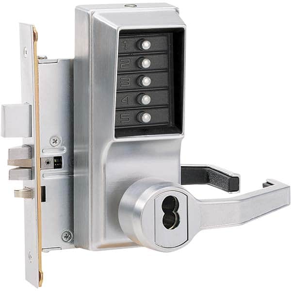 Simplex - Lever Locksets Type: Push-button Lock Door Thickness: 1-3/4 - Exact Tool & Supply