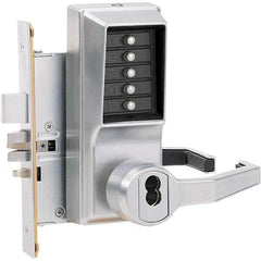 Simplex - Lever Locksets Type: Push-button Lock Door Thickness: 1-3/4 - Exact Tool & Supply