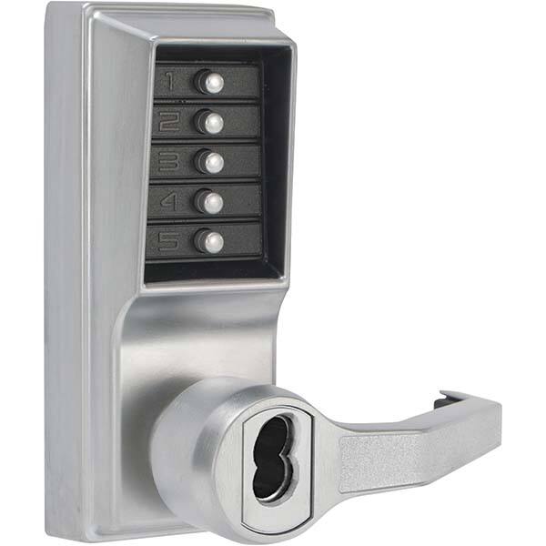 Simplex - Lever Locksets Type: Push-button Lock Door Thickness: 1-3/4 - Exact Tool & Supply