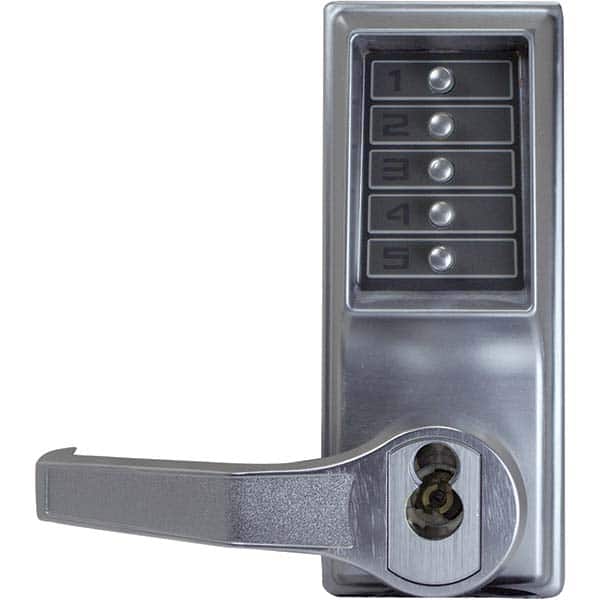 Simplex - Lever Locksets Type: Push-button Lock Door Thickness: 1-3/4 - Exact Tool & Supply