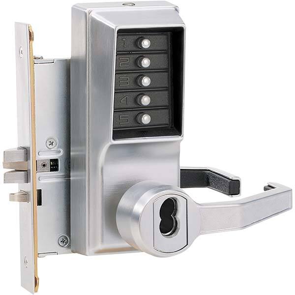 Simplex - Lever Locksets Type: Push-button Lock Door Thickness: 1-3/4 - Exact Tool & Supply