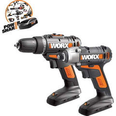 Worx - Cordless Tool Combination Kits Voltage: 20 Tools: Impact Driver; Drill/Driver - Exact Tool & Supply