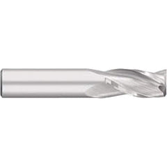 Titan USA - Square End Mills; Mill Diameter (Decimal Inch): 0.0156 ; Number of Flutes: 3 ; Length of Cut (Decimal Inch): 0.0313 ; Material: Solid Carbide ; Finish/Coating: Uncoated ; Shank Diameter (Inch): 1/8 - Exact Tool & Supply