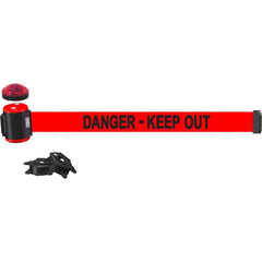 Banner Stakes - Barrier Parts & Accessories; Type: Magnetic Wall Mount Barrier ; Color: Black; Red ; Length (Inch): 180 ; Length (Feet): 15.000 ; Width (Inch): 2 1/2 ; Finish/Coating: Polyester Finish - Exact Tool & Supply