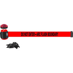 Banner Stakes - Barrier Parts & Accessories; Type: Magnetic Wall Mount Barrier ; Color: Black; Red ; Length (Inch): 180 ; Length (Feet): 15.000 ; Width (Inch): 2 1/2 ; Finish/Coating: Polyester Finish - Exact Tool & Supply
