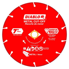 Freud - Wet & Dry-Cut Saw Blades; Blade Diameter (Inch): 7 ; Blade Material: Diamond-Tipped ; Arbor Style: Standard Round ; Arbor Hole Diameter (Inch): 5/8; 7/8 ; Arbor Hole Diameter (Decimal Inch): 5/8; 7/8 ; Application: Metal Cutting - Exact Tool & Supply