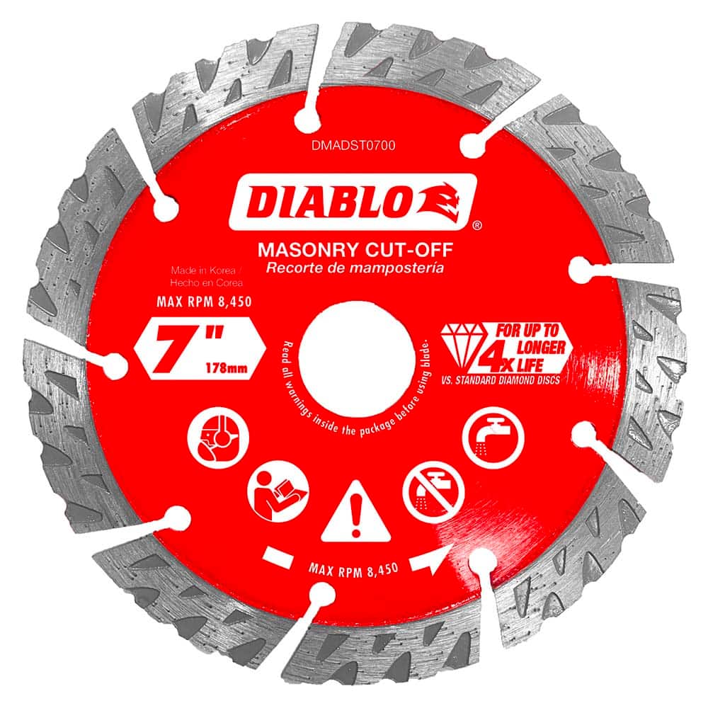 Freud - Wet & Dry-Cut Saw Blades; Blade Diameter (Inch): 7 ; Blade Material: Diamond-Tipped ; Arbor Style: Standard Round ; Arbor Hole Diameter (Inch): 5/8; 7/8 ; Arbor Hole Diameter (Decimal Inch): 5/8; 7/8 ; Application: Cutting Masonry - Exact Tool & Supply