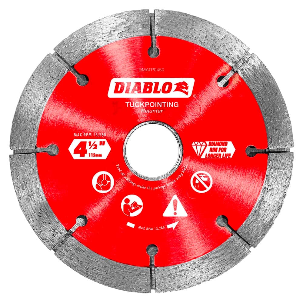 Freud - Wet & Dry-Cut Saw Blades; Blade Diameter (Inch): 4-1/2 ; Blade Material: Diamond-Tipped ; Arbor Style: Standard Round ; Arbor Hole Diameter (Inch): 0.7874; 5/8; 7/8 ; Arbor Hole Diameter (Decimal Inch): 0.7874; 5/8; 7/8 ; Application: Mortar Join - Exact Tool & Supply