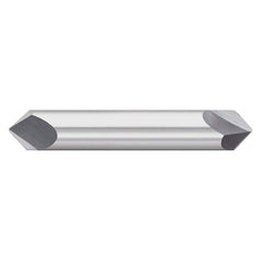 Titan USA - Chamfer Mills; Cutter Head Diameter (Inch): 5/16 ; Included Angle B: 60 ; Included Angle A: 60 ; Chamfer Mill Material: Solid Carbide ; Chamfer Mill Finish/Coating: Uncoated ; Overall Length (Inch): 2-1/2 - Exact Tool & Supply