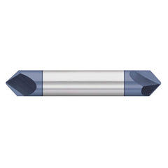 Titan USA - Chamfer Mills; Cutter Head Diameter (Inch): 1/4 ; Included Angle B: 49 ; Included Angle A: 82 ; Chamfer Mill Material: Solid Carbide ; Chamfer Mill Finish/Coating: AlTiN ; Overall Length (Inch): 2-1/2 - Exact Tool & Supply