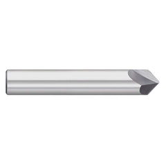 Titan USA - Chamfer Mills; Cutter Head Diameter (Inch): 5/16 ; Included Angle B: 49 ; Included Angle A: 82 ; Chamfer Mill Material: Solid Carbide ; Chamfer Mill Finish/Coating: Uncoated ; Overall Length (Inch): 2-1/2 - Exact Tool & Supply