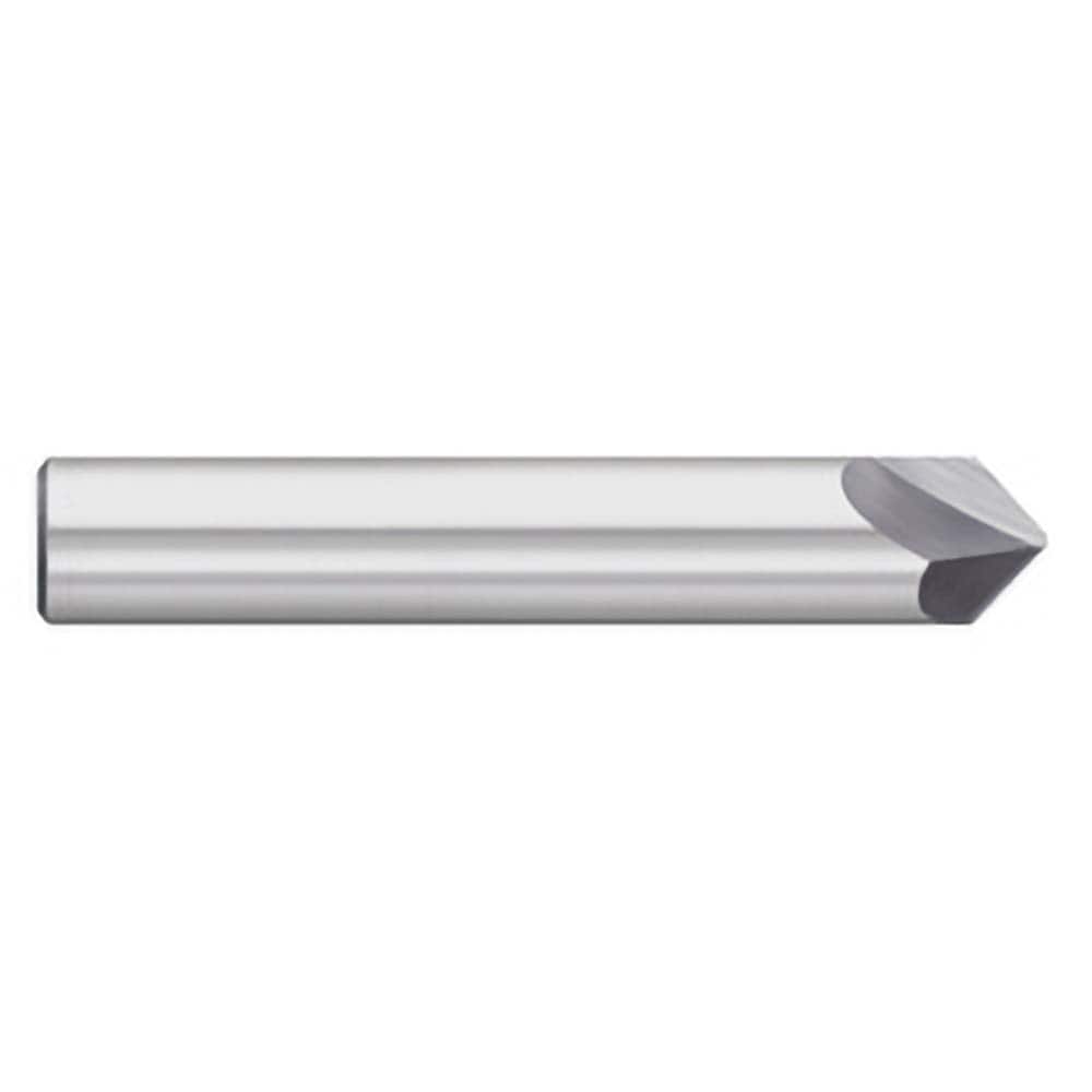 Titan USA - Chamfer Mills; Cutter Head Diameter (Inch): 3/8 ; Included Angle B: 49 ; Included Angle A: 82 ; Chamfer Mill Material: Solid Carbide ; Chamfer Mill Finish/Coating: Uncoated ; Overall Length (Inch): 2-1/2 - Exact Tool & Supply