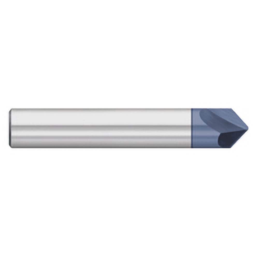 Titan USA - Chamfer Mills; Cutter Head Diameter (Inch): 5/16 ; Included Angle B: 49 ; Included Angle A: 82 ; Chamfer Mill Material: Solid Carbide ; Chamfer Mill Finish/Coating: AlTiN ; Overall Length (Inch): 2-1/2 - Exact Tool & Supply