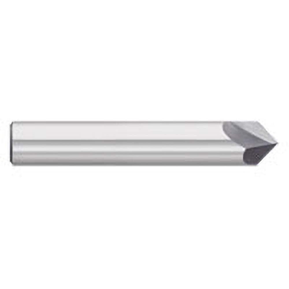 Titan USA - Chamfer Mills; Cutter Head Diameter (Inch): 3/8 ; Included Angle B: 30 ; Included Angle A: 120 ; Chamfer Mill Material: Solid Carbide ; Chamfer Mill Finish/Coating: Uncoated ; Overall Length (Inch): 2-1/2 - Exact Tool & Supply