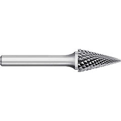 Titan USA - Burrs; Head Shape: Cone ; Industry Specification: SM-6 ; Tooth Style: Double Cut ; Cutting Diameter (Inch): 5/8 ; Cutting Diameter (Decimal Inch): 0.6250 ; Shank Diameter (Inch): 1/4 - Exact Tool & Supply