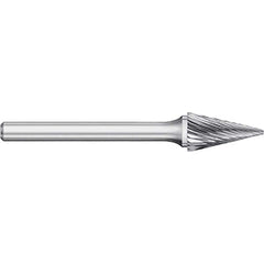 Titan USA - Burrs; Head Shape: Cone ; Industry Specification: SM-42L2 ; Tooth Style: Single Cut ; Cutting Diameter (Inch): 1/8 ; Cutting Diameter (Decimal Inch): 0.1250 ; Shank Diameter (Inch): 1/8 - Exact Tool & Supply
