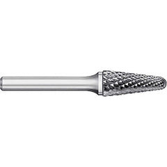 Titan USA - Burrs; Head Shape: Taper w/Radius End ; Industry Specification: SL-6 ; Tooth Style: Double Cut ; Cutting Diameter (Inch): 5/8 ; Cutting Diameter (Decimal Inch): 0.6250 ; Shank Diameter (Inch): 1/4 - Exact Tool & Supply