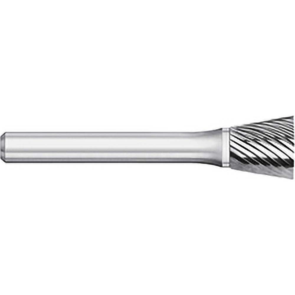 Titan USA - Burrs; Head Shape: Inverted Taper ; Industry Specification: SN-6 ; Tooth Style: Single Cut ; Cutting Diameter (Inch): 5/8 ; Cutting Diameter (Decimal Inch): 0.6250 ; Shank Diameter (Inch): 1/4 - Exact Tool & Supply