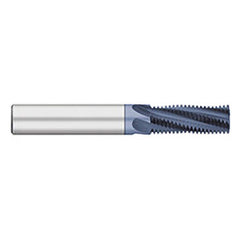 Titan USA - 3/8 -16 Internal/External 16 TPI 3/16" Shank 4-Flute Solid Carbide Helical Flute Thread Mill - Exact Tool & Supply