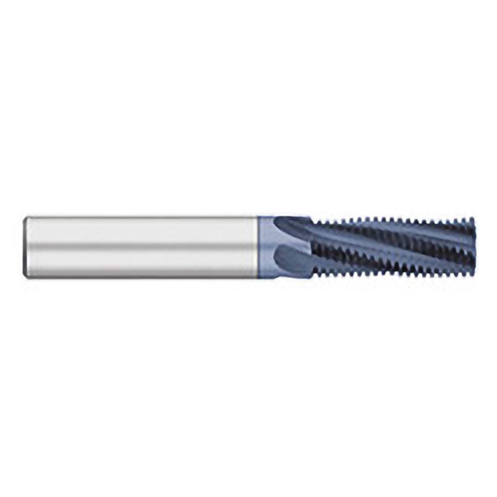 Titan USA - 3/4-10 Internal/External 10 TPI 1/2" Shank 4-Flute Solid Carbide Helical Flute Thread Mill - Exact Tool & Supply