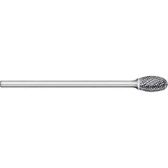 Titan USA - Burrs; Head Shape: Egg ; Industry Specification: SE-41L2 ; Tooth Style: Double Cut ; Cutting Diameter (Inch): 1/8 ; Cutting Diameter (Decimal Inch): 0.1250 ; Shank Diameter (Inch): 1/8 - Exact Tool & Supply
