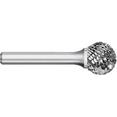 Titan USA - Burrs; Head Shape: Ball ; Industry Specification: SD-51 ; Tooth Style: Double Cut ; Cutting Diameter (Inch): 1/4 ; Cutting Diameter (Decimal Inch): 0.2500 ; Shank Diameter (Inch): 1/8 - Exact Tool & Supply