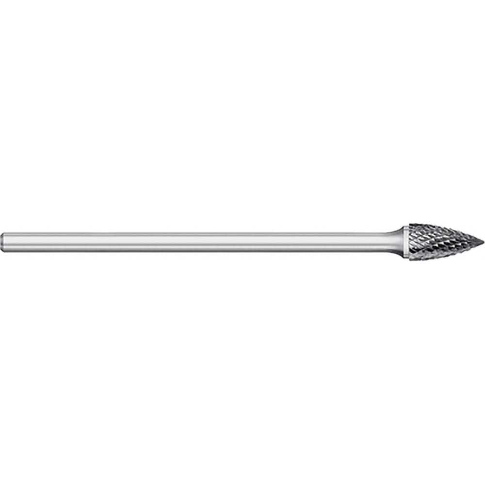 Titan USA - Burrs; Head Shape: Tree ; Industry Specification: SG-44L3 ; Tooth Style: Double Cut ; Cutting Diameter (Inch): 1/8 ; Cutting Diameter (Decimal Inch): 0.1250 ; Shank Diameter (Inch): 1/8 - Exact Tool & Supply