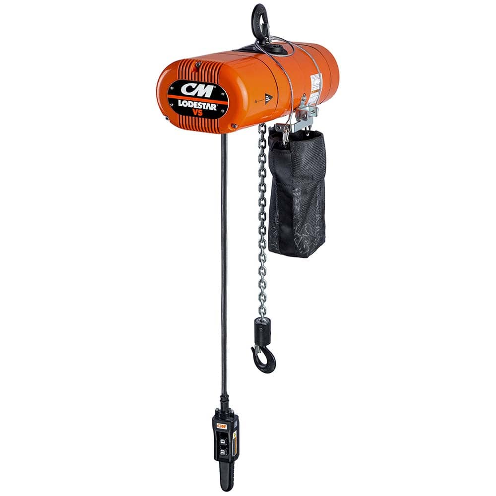 CM - Electric Hoists; Type: Electric Chain Hoist ; Load Capacity (Ton): 2 ; Load Capacity (Lb.): 4000.000 ; Lifting Speed in Ft/Min: 8 ; Maximum Lift Distance (Feet): 10 ; Lift Speed Type: Three - Exact Tool & Supply