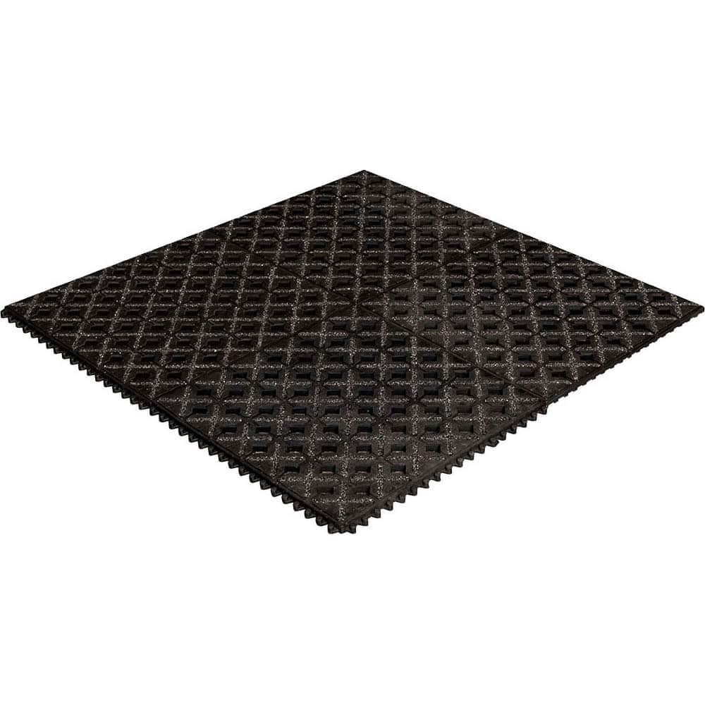 Crown Matting - Anti-Fatigue Matting; Dry or Wet Environment: Wet ; Length (Feet): 6.000 ; Width (Inch): 39 ; Thickness (Inch): 3/4 ; Surface Pattern: Molded; Raised Squares ; Surface Material: Nitrile Blend - Exact Tool & Supply