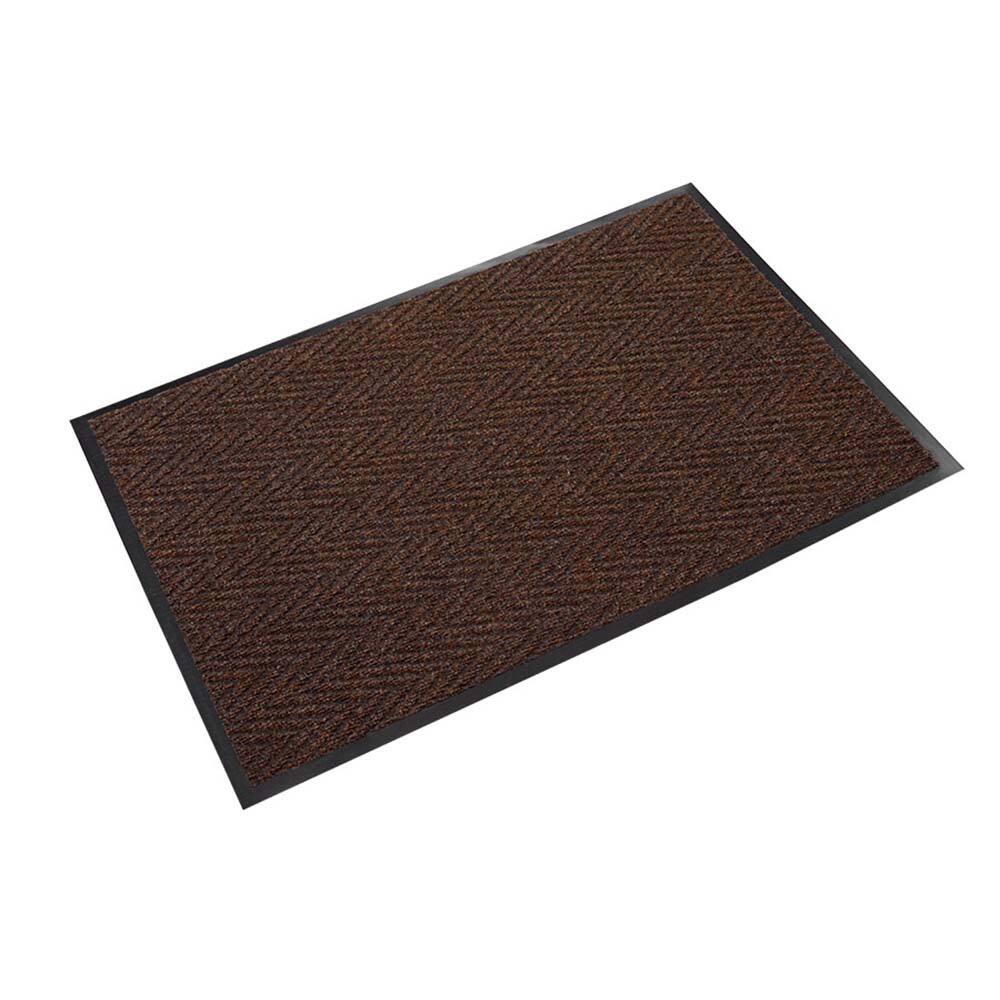 Crown Matting - Entrance Matting; Indoor or Outdoor: Indoor ; Traffic Type: Medium Duty ; Surface Material: Polypropylene ; Base Material: Vinyl ; Surface Pattern: V-Ribbed ; Color: Brown - Exact Tool & Supply