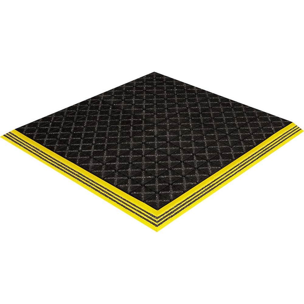 Crown Matting - Anti-Fatigue Matting; Dry or Wet Environment: Wet ; Length (Feet): 6.000 ; Width (Inch): 39 ; Thickness (Inch): 3/4 ; Surface Pattern: Molded; Raised Squares; Textured ; Surface Material: Nitrile Blend - Exact Tool & Supply