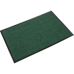 Crown Matting - Entrance Matting; Indoor or Outdoor: Indoor ; Traffic Type: Medium Duty ; Surface Material: Polypropylene ; Base Material: Vinyl ; Surface Pattern: V-Ribbed ; Color: Forest Green - Exact Tool & Supply