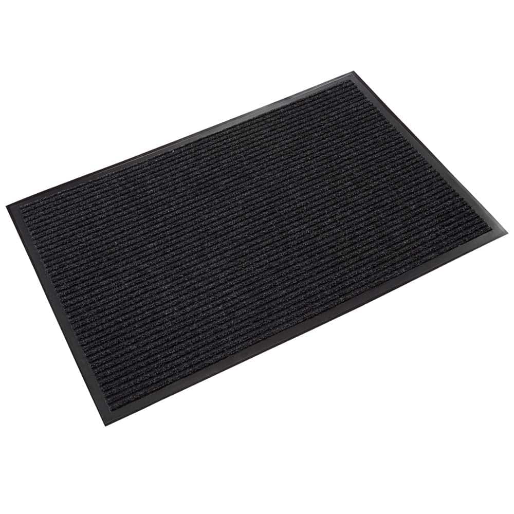 Crown Matting - Entrance Matting; Indoor or Outdoor: Indoor ; Traffic Type: Light ; Surface Material: Polypropylene ; Base Material: Vinyl ; Surface Pattern: Ribbed ; Color: Charcoal - Exact Tool & Supply