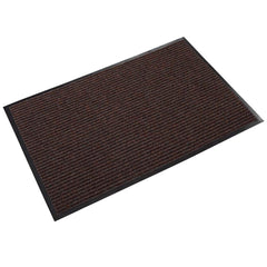 Crown Matting - Entrance Matting; Indoor or Outdoor: Indoor ; Traffic Type: Light ; Surface Material: Polypropylene ; Base Material: Vinyl ; Surface Pattern: Ribbed ; Color: Brown - Exact Tool & Supply