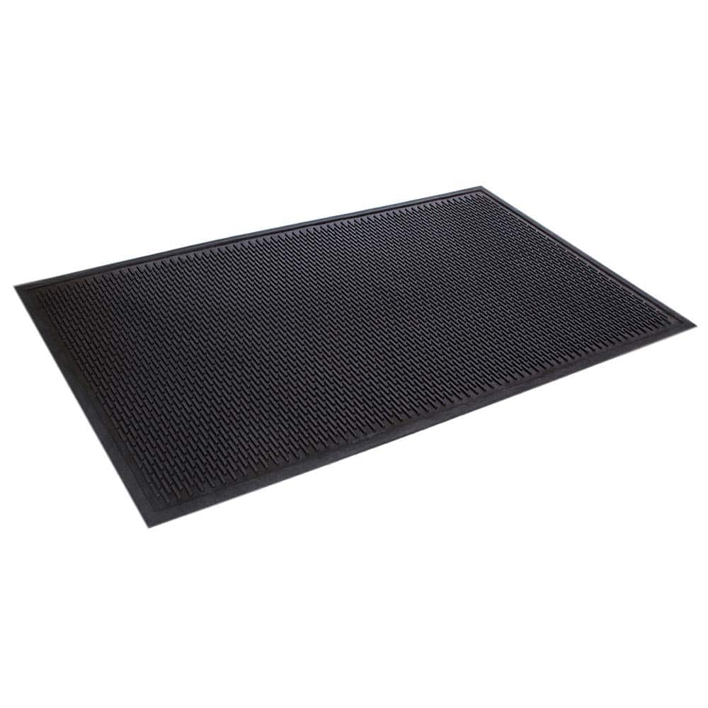 Crown Matting - Entrance Matting; Indoor or Outdoor: Outdoor ; Traffic Type: Heavy, Medium & Light ; Surface Material: SBR Rubber ; Base Material: SBR Rubber; Grease Resistant Rubber ; Surface Pattern: Molded; Raised Bars ; Color: Black - Exact Tool & Supply