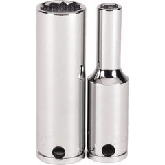 Williams - Hand Sockets; Drive Size (Inch): 3/8 ; Size (Inch): 3/4 ; Type: Deep Socket ; Tool Type: Tethered Hand Socket ; Number of Points: 12 ; Finish/Coating: Chrome - Exact Tool & Supply