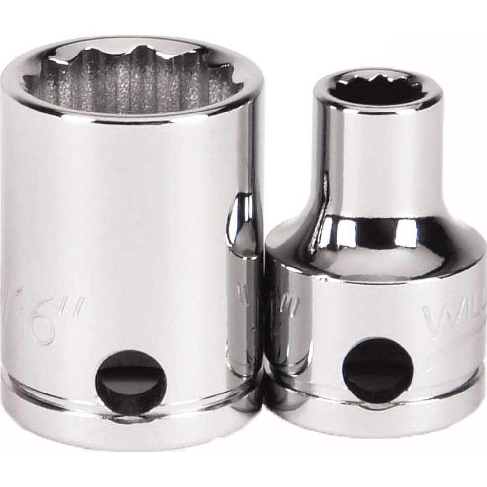 Williams - Hand Sockets; Drive Size (Inch): 3/8 ; Size (Inch): 3/8 ; Type: Standard ; Tool Type: Tethered Hand Socket ; Number of Points: 12 ; Finish/Coating: Chrome - Exact Tool & Supply