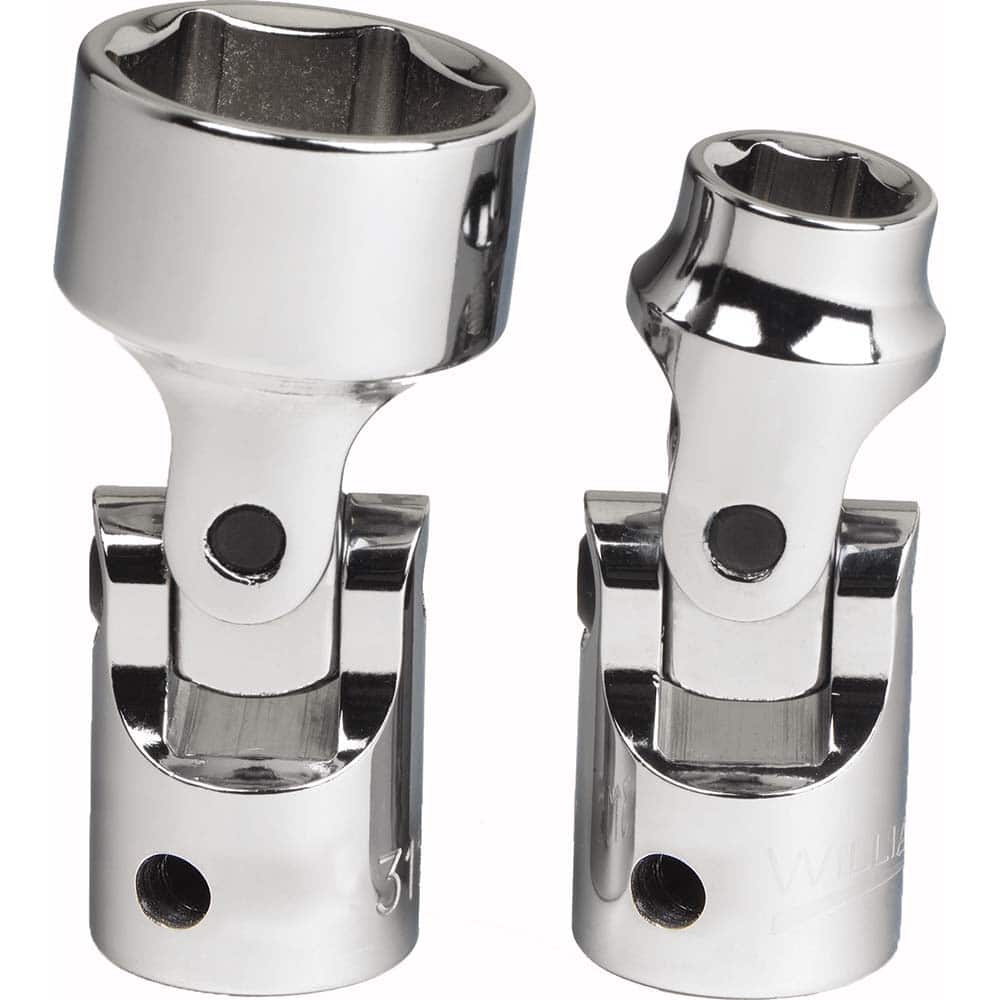 Williams - Hand Sockets; Drive Size (Inch): 1/2 ; Size (Inch): 1/2 ; Type: Standard ; Tool Type: Tethered Hand Socket ; Number of Points: 12 ; Finish/Coating: Chrome - Exact Tool & Supply