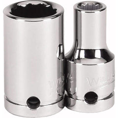 Williams - Hand Sockets; Drive Size (Inch): 1/4 ; Size (Inch): 5/16 ; Type: Standard ; Tool Type: Tethered Hand Socket ; Number of Points: 12 ; Finish/Coating: Chrome - Exact Tool & Supply