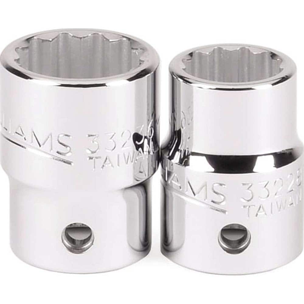 Williams - Hand Sockets; Drive Size (Inch): 3/4 ; Size (Inch): 15/16 ; Type: Standard ; Tool Type: Tethered Hand Socket ; Number of Points: 12 ; Finish/Coating: Chrome - Exact Tool & Supply