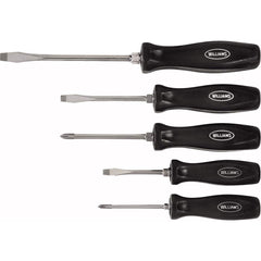 Williams - Screwdriver Sets; Screwdriver Types Included: 1/4 In; 3/16 In; 5/16 In; Ph1; Ph2 Bolster ; Number of Pieces: 5.000 ; Phillips Size Range: #1 - Exact Tool & Supply