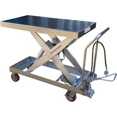 Vestil - Lifting Tables; Type: Hydraulic Cart ; Lift Style: Scissor ; Style: Foot Pump ; Load Capacity (Lb.): 1750.000 ; Minimum Height (Inch): 14-1/4 ; Lift Height (Inch): 39-1/2 - Exact Tool & Supply